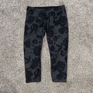 Floral Black Leggings